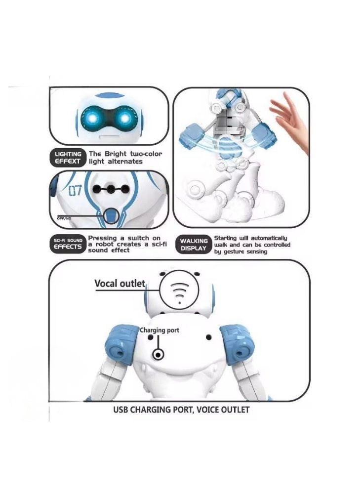 Easytoy Dancing Robot Toy with Remote Control & Hand Gesture Sensor – Interactive Musical Robot for Kids - Image 3